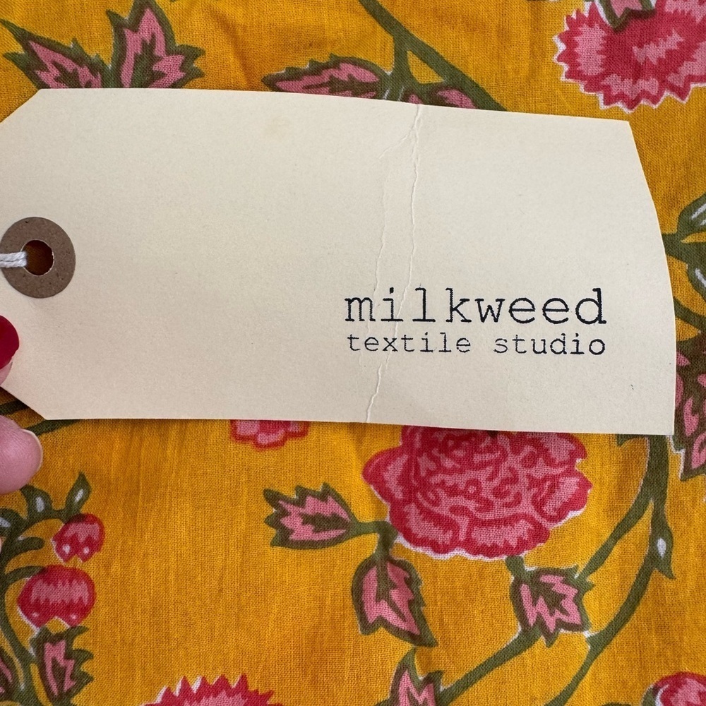 Milk Street Studio Floral Indian Cotton Babydoll Top Made In USA Size XS - Picture 8 of 10